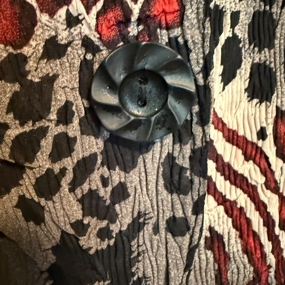 NWOT Rossi Roma Animal Print Long Sleeve Blouse Size XL - Picture 4 of 13